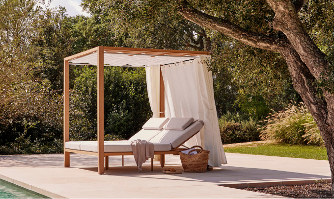 Cama balinesa de jardín