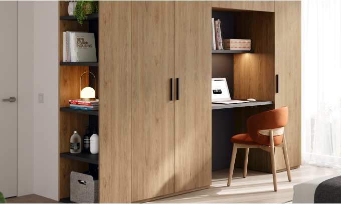 Mueble multifunción con escritorio