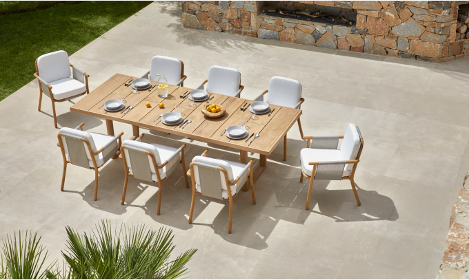 Mesas de exterior de madera
