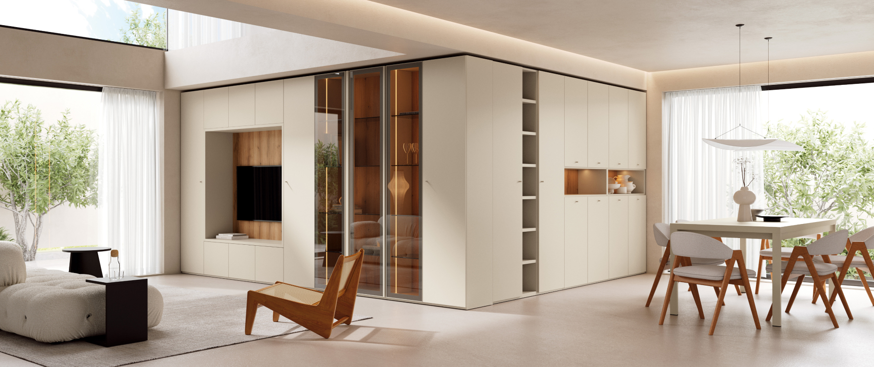 Salón a medida diseñado por Muebles Alvero